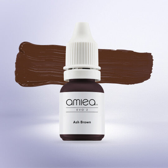 Amiea EVO 2 PMU brow pigment with pigment swatch