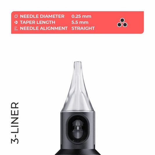 PMU needle Cheyenne 3-Liner 0.25 SLT (20 pcs.)