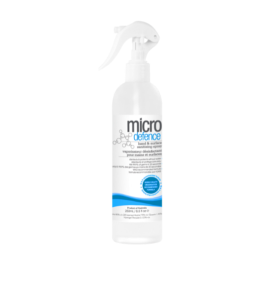 Micro Defence Hand & Surface Sanitising Spray 250ml