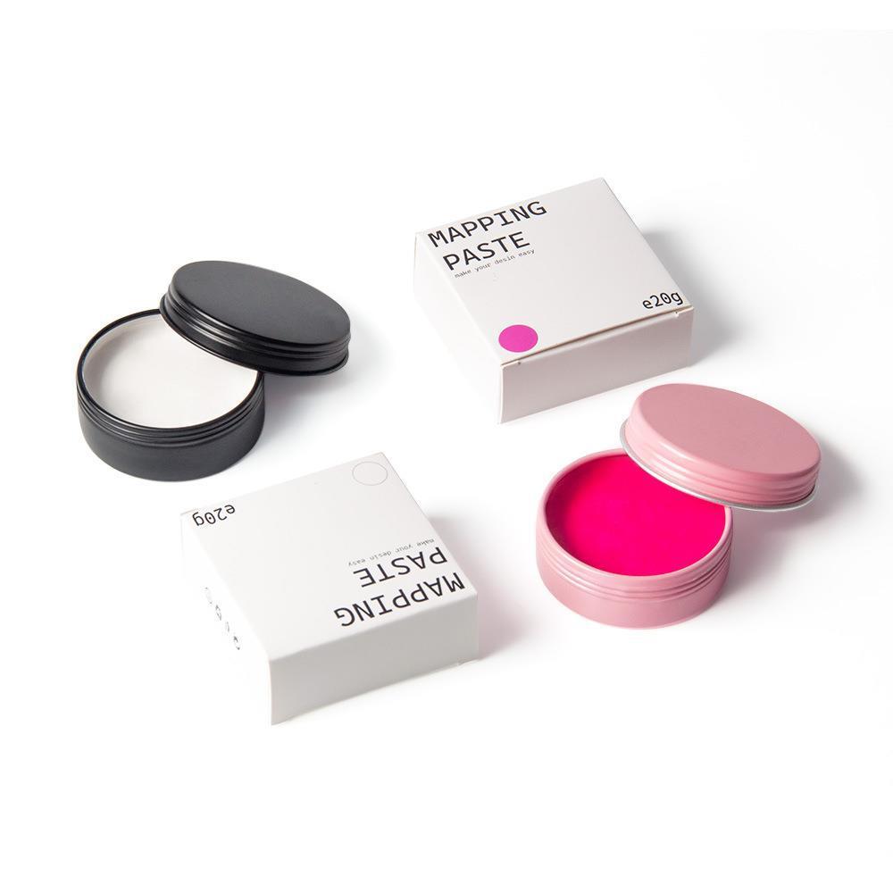 Mapping Paste 20g for PMU brow and lip mapping — white and pink pots